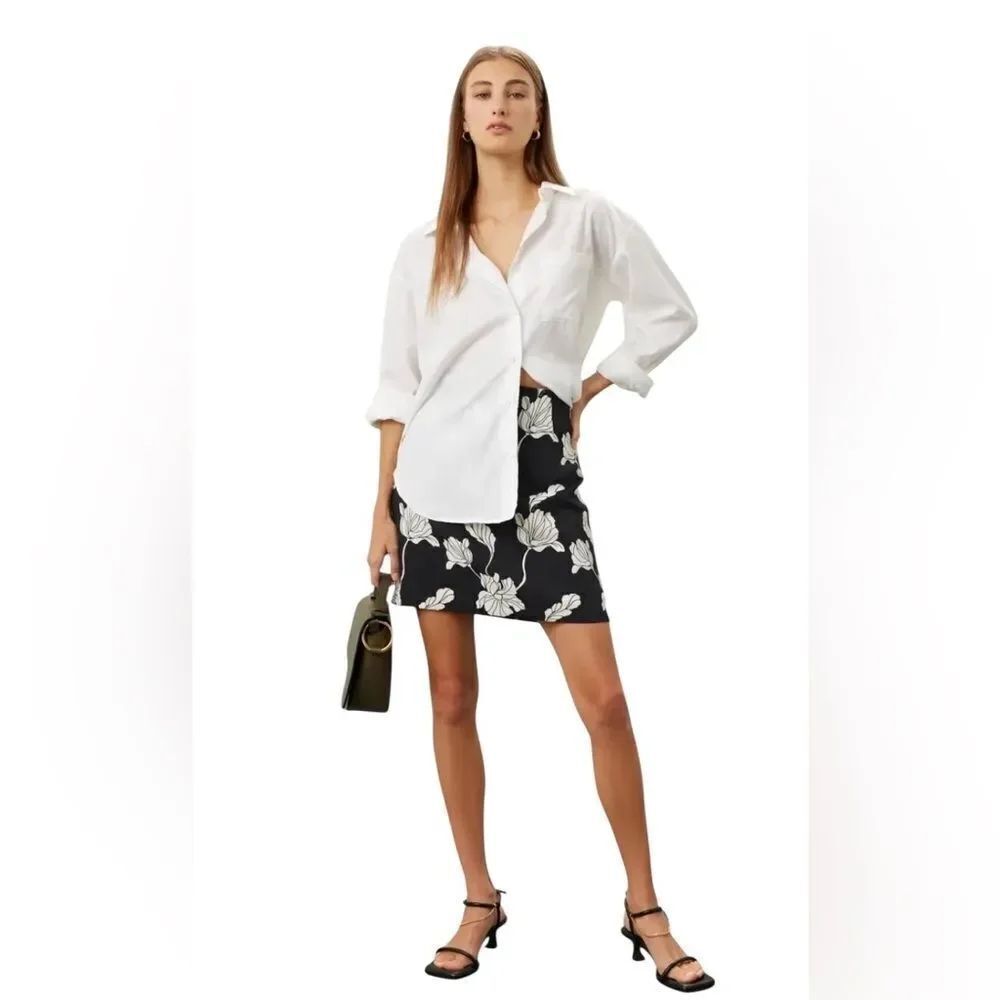 Adam Lippes Floral Pencil Skirt Size 10